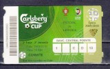 QW29 - Bilet de colectie - sport - fotbal - Liga Portugal - Estoril - Leixoes - 13 ianuarie 2010