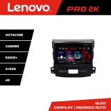 Navigatie Android Lenovo QLED 2K 4+64 pentru Mitsubishi Outlander 2007-2012