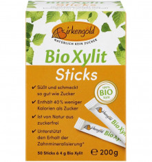 Indulcitor bio, 100% xylitol 200g (50 pliculete a 4g) Birkengold foto