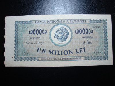 ROMANIA 1.000.000 LEI 1947 XF foto