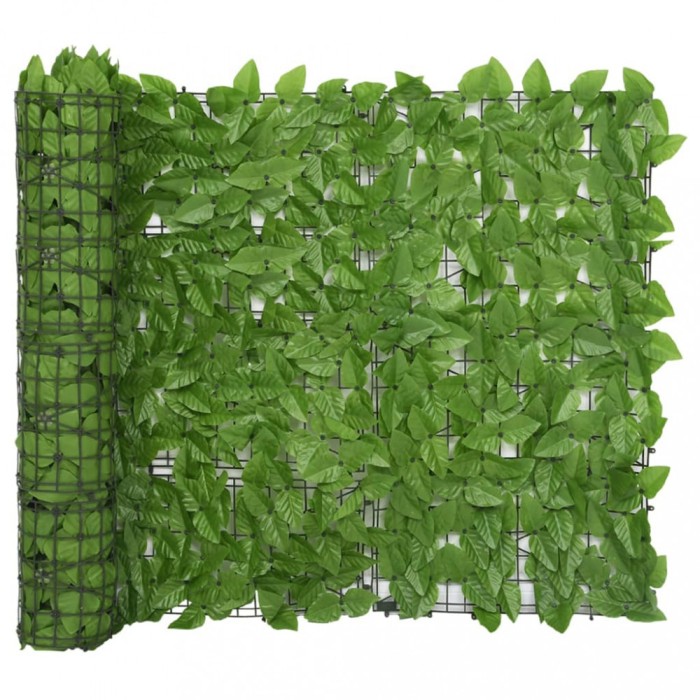 Gossi paravan de balcon, frunze verzi, 400x100 cm