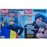 2 reviste Paris Match despre Revolutia Romana (110, 100) - 1990 (@H2)