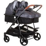 Cumpara ieftin Carucior gemeni Chipolino Duo Smart 2 in 1 silver grey