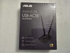 Adaptor Wireless ASUS USB-AC58, AC1300, Dual-band, USB 3.0 - sigilat
