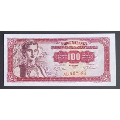 Yugoslavia, 100 Dinari 1963, UNC.