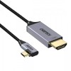 Cablu USB-C la HDMI Choetech XCH-1803, 1.8m, 4K 60Hz, Unghi 90 Grade, Compatibil Laptop/Monitor/TV