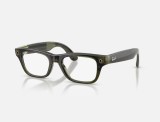 Ray-Ban Meta Blayzer Optics Gen 2 Universal Fit Shiny Transparent Dark Olive Demo Lens 54-19