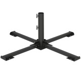 Outsunny Suport pentru umbrelă pliabil, diametru tijă 38 și 48 mm, suport &icirc;n cruce pentru umbrele, gri &icirc;nchis | Aosom Romania