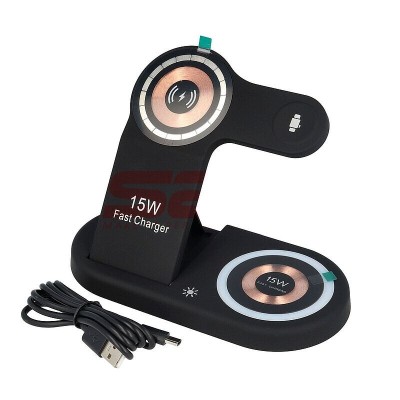 Incarcator retea wireless Fast Charge 4 in 1 15W H50 foto