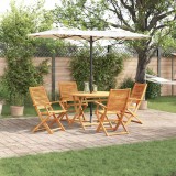 vidaXL Set de masă pentru grădină 5 pcs Maro Lemn Solid de Acacia 3375709
