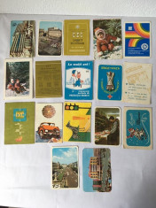 Lot 16 calendare de buzunar anul1982, colectie, vintage foto