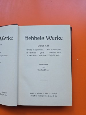 Hebbels Werke - Theodor Poppe foto