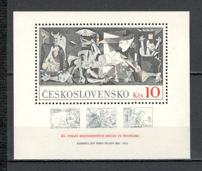 Cehoslovacia.1981 45 ani brigazile internationale din Spania:Pictura-Bl. XC.548