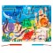 Joc Montessori de Sortare Culori, Cyrax, Creion Magnetic, Tip Labirint Ilustrat, din Lemn, Model Animale Marine, 39x29x1.5 cm