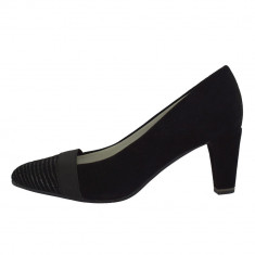 Pantofi dama, din piele naturala, marca Jana, 22409-01-01-09, negru 36 foto