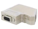 Mufă D-Sub HD 15 pini mamă &icirc;n unghi 55&deg; cu terminal șurub