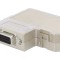 Mufă D-Sub HD 15 pini mamă &icirc;n unghi 55&deg; cu terminal șurub