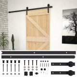 Usa glisanta cu set feronerie, 90x210 cm, lemn masiv de pin