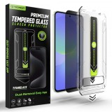 Folie de protectie Ecran Privacy Techsuit TitanGlass CrystalHD pentru Samsung Galaxy A37 5G / A36 A366, Sticla Securizata, Full Glue