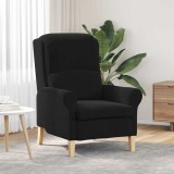 VidaXL Fotoliu Negru Negru Standard Material textil, lemn