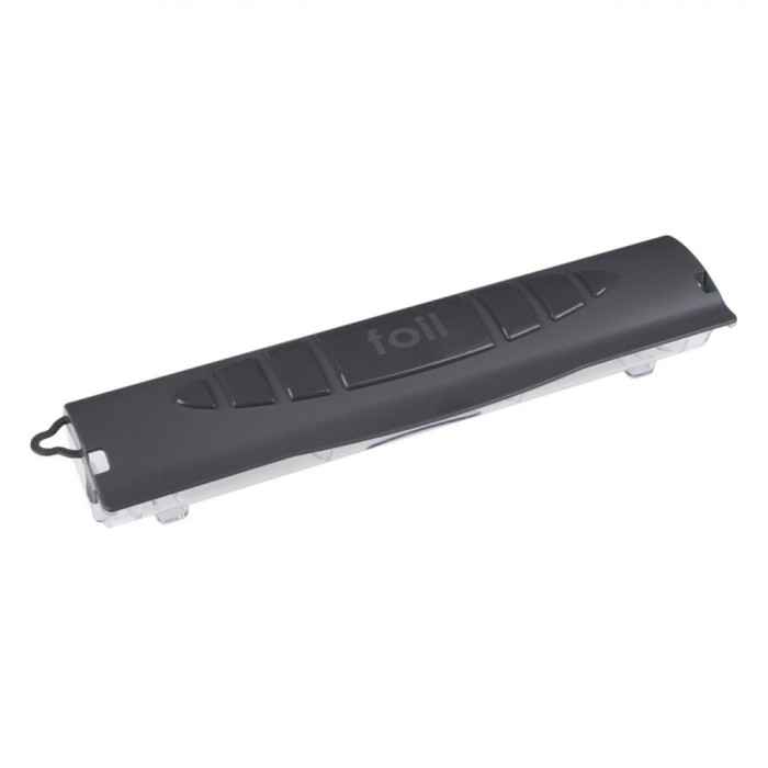 Suport Folie Aluminiu, Model Gri, Capac Transparent, Finisaj Dintat, Montare Pe Perete sau Dulap, Plastic, 32.5cm