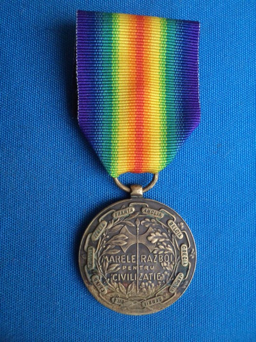 MEDALIA MARELE RAZBOI PENTRU CIVILIZATIE 1914-1918-ROMANIA