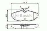 Set placute frana,frana disc JAGUAR S-TYPE (CCX) (1999 - 2009) BOSCH 0 986 424 702