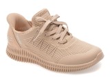 Pantofi sport SKECHERS nude, BOBS GEO LITE, din material textil