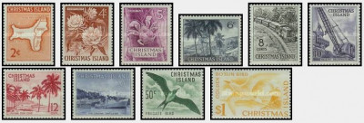 Christmas Island 1963 - Motive locale, fauna, flora, serie neuza foto