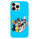 Husa compatibila cu Apple iPhone 15 Pro Max model Looney Tunes Family, Silicon, TPU, Viceversa, Transparent, Carcasa