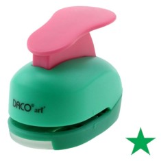 Perforator DACO Hobby, Model Stea, Plastic/Metal, Diametru 2.5 cm, Multicolor, Perforatoare Lucru Manual, Perforatoare Activitati Creative, Perforatoa foto