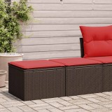 vidaXL Set canapele de grădină, 2 piese, cu perne, maro poliratan maro