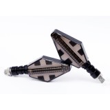 Set 2 lampi Semnalizare Moto, model CROSS, cu 2 functii, pozitie si