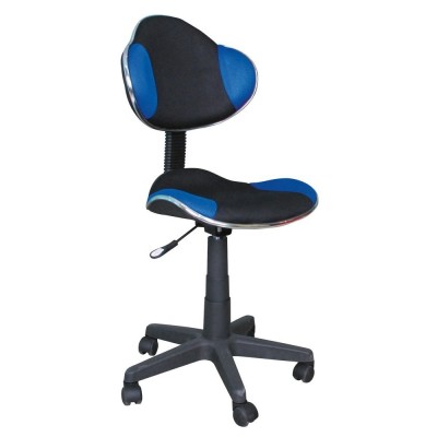 Scaun birou copii SL G2, Ergonomic, Stofa, Inaltime reglabila, Cadru polipropilena, 60 kg, Albastru Negru foto