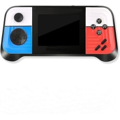Consola de jocuri, portabila, cu 666 de jocuri, ecran HD de 3,0&quot;, conexiune TV, functia de vibratie a controlerului de joc, suport TV AV-out, din ABS,