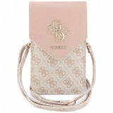 Geanta Universala pentru Telefon, Guess, 4G Grained Classic Logo, Roz