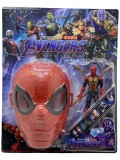 Set Masca Spiderman cu Figurina 15cm, Lumini, 22cm Inaltime, Recomandat 3+ Ani