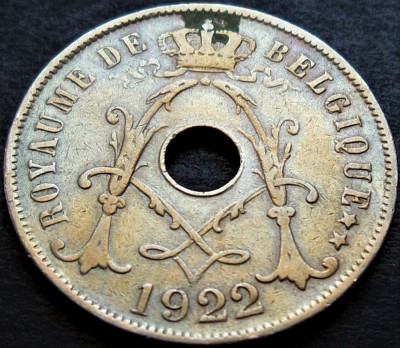 Moneda istorica 25 CENTIMES - BELGIA, anul 1922 * cod 347 B = BELGIQUE foto