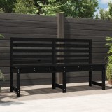 VidaXL Bancă de grădină, negru, 157,5 cm, lemn masiv de pin