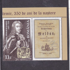 ROMANIA 2023 DIMITRIE CANTEMIR -350 ani de la nastere -Serie cu vinieta LP. 2400