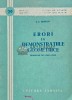 Erori in Demonstratiile Geometrice - I. S. Dubnov, 1958, Editura Tehnica, 58 pagini, Matematica, Coperta Brosata, Stare Buna
