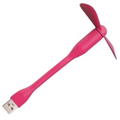 Mini ventilator portabil USB, flexibil Techsuit TUF1, roz foto