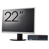 Pachet Calculator Second Hand LENOVO M700 SFF, Intel Core i5-6500 3.20GHz, 8GB DDR4, 256GB SSD, DVD-RW + Monitor 22&amp;quot; NewTechnology Media