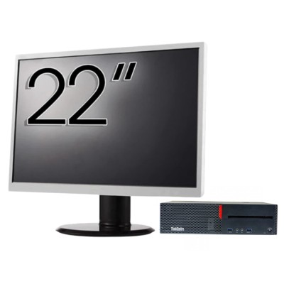 Pachet Calculator Second Hand LENOVO M700 SFF, Intel Core i7-6700 3.40GHz, 8GB DDR4, 256GB SSD + Monitor 22&amp;amp;quot; NewTechnology Media foto