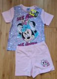 Pijama subtire vara scurta Disney roz 50% Minnie 50% Unicorn 3/4ani, 3-4 ani