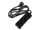 Prelungitor alimentare Goobay 3 prize 1,5m 3G1,5mm&sup2; PVC negru 51295