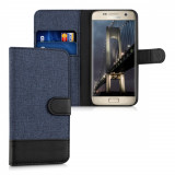Husa pentru Samsung Galaxy S7, Textil, Albastru, 37134.17, Kwmobile