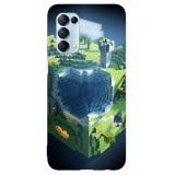 Husa compatibila cu Oppo A31 model Sky Block Minecraft, Silicon, TPU, Viceversa, Transparent, Carcasa