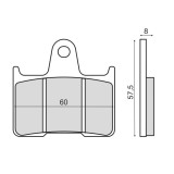 Placute frana sinter Honda CB 1300 spate Cod Produs: MX_NEW 225103113RM