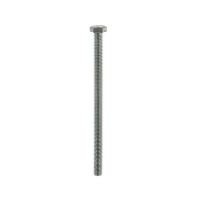 Surub cu cap hexagonal, filetat complet, otel, zincat alb, M8 x 130 mm foto
